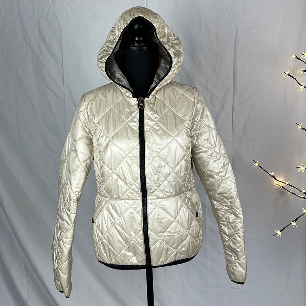 Abercrombie & Fitch Gold Puffer Permaloft Insulated Wind/Water Resistant Fabric